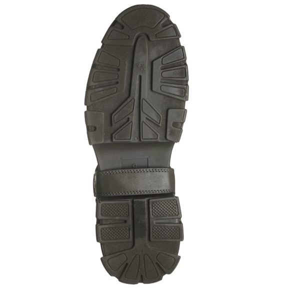 New In Box KARL LAGERFELD PARIS Rylie Crystal Studded Lug Boots Sz 6 Anthracite - Picture 5 of 5